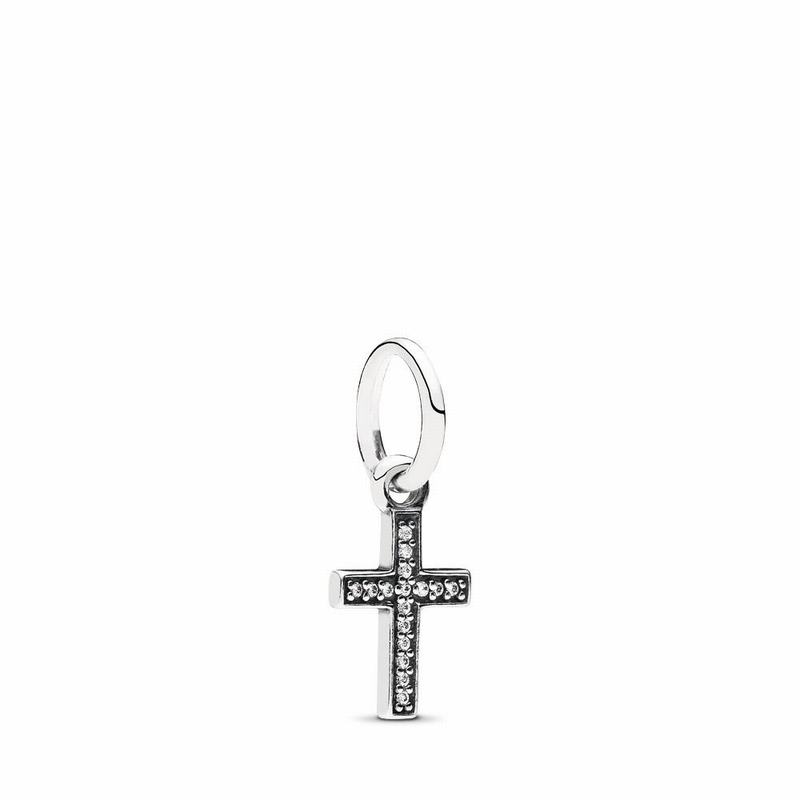 Pandora Symbol Of Faith Cross Dangle Charm NZ Sale, Sterling Silver (407659-RBW)